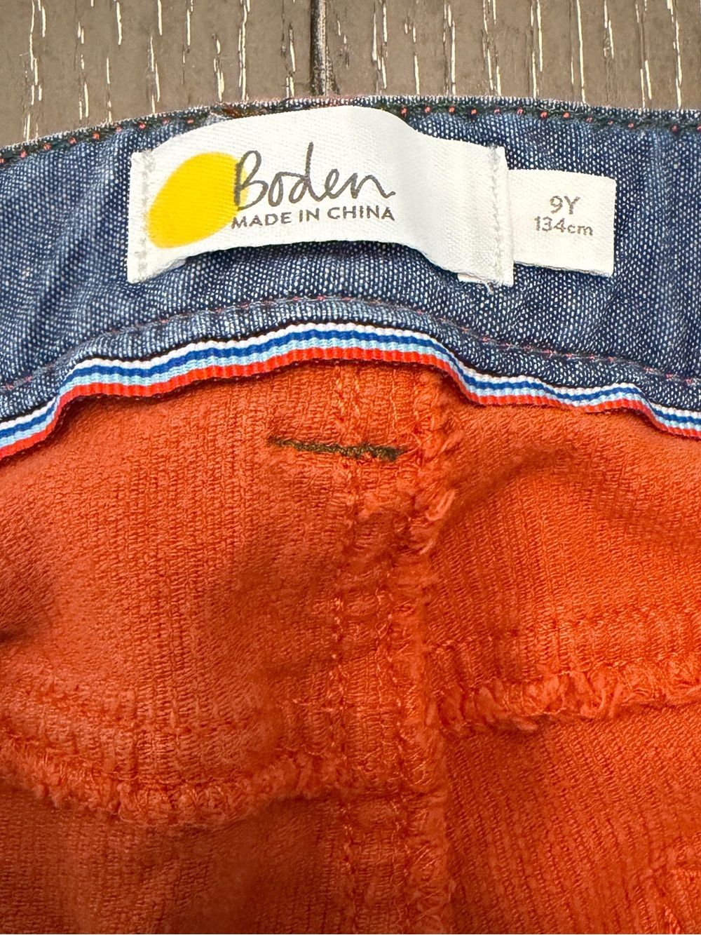 Mini Boden Youth Boys’ Orange Corduroy Stretch Slim-Fit Pants • Size 9 (M) - Picture 2 of 14